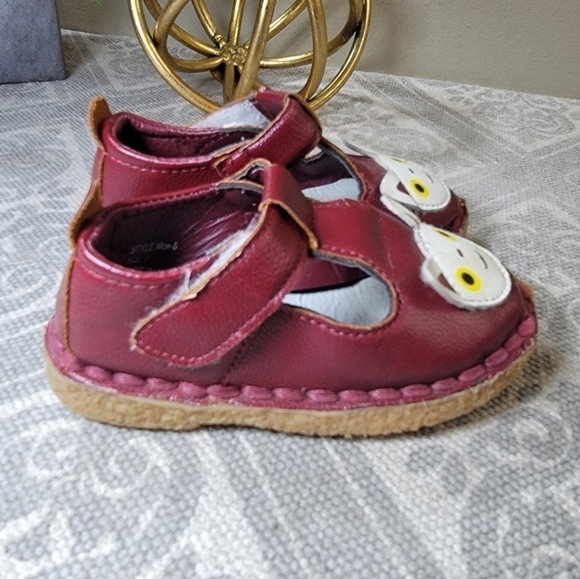 Bee Happy Red Leather Kitty Cat Mary Jane Shoes Size 7 - Picture 8 of 14